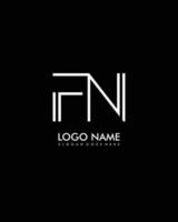 FN Initial minimalist modern abstract logo vector