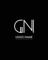 gn inicial minimalista moderno resumen logo vector