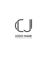 CJ Initial minimalist modern abstract logo vector