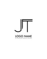 JT Initial minimalist modern abstract logo vector