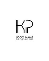 kp inicial minimalista moderno resumen logo vector