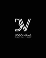 BV Initial minimalist modern abstract logo vector