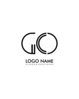 GO Initial minimalist modern abstract logo vector