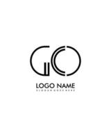 GO Initial minimalist modern abstract logo vector