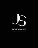 JS Initial minimalist modern abstract logo vector