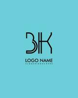 BK Initial minimalist modern abstract logo vector