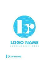 Initial BR negative space logo with circle template vector