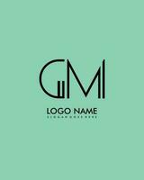 gm inicial minimalista moderno resumen logo vector