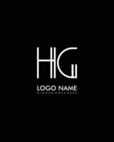 HG Initial minimalist modern abstract logo vector