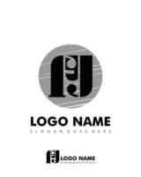 Initial FY negative space logo with circle template vector