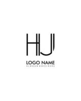 HJ Initial minimalist modern abstract logo vector