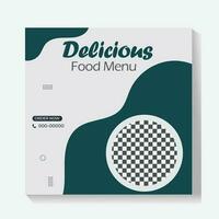 food social  media post design vector