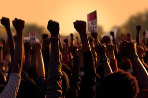 hands of protesters people photo