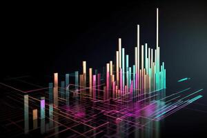 abstract colorful chart business graphs photo