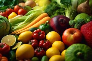 fresh summer vegetables background photo