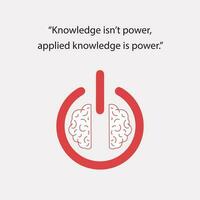 APPLIED KNOWLEDGE IS POWER Vector Illustration Graphic