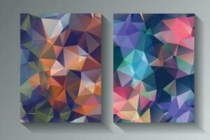 Low Poly vector abstract textured polygonal background.