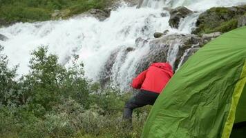 The Day in the Wild. Caucasian Men and the Survival Technics. Slow Motion Theme. video