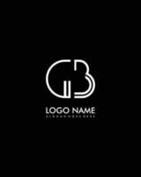 GB Initial minimalist modern abstract logo vector