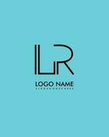 LR Initial minimalist modern abstract logo vector