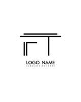 FT Initial minimalist modern abstract logo vector