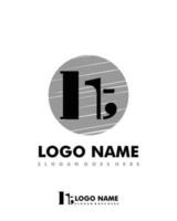 Initial HT negative space logo with circle template vector