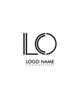 lo inicial minimalista moderno resumen logo vector