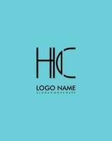HC Initial minimalist modern abstract logo vector