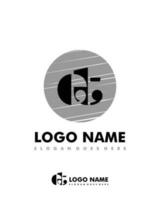 Initial ET negative space logo with circle template vector