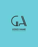 GA Initial minimalist modern abstract logo vector