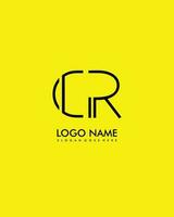 CR Initial minimalist modern abstract logo vector
