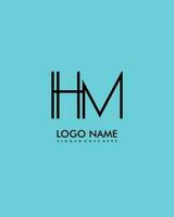 HM Initial minimalist modern abstract logo vector