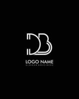 db inicial minimalista moderno resumen logo vector