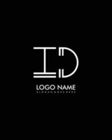 ID Initial minimalist modern abstract logo vector