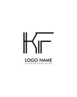 kf inicial minimalista moderno resumen logo vector