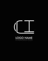 CI Initial minimalist modern abstract logo vector