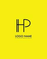 hp inicial minimalista moderno resumen logo vector