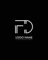 FD Initial minimalist modern abstract logo vector