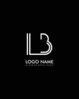 LB Initial minimalist modern abstract logo vector