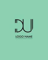 DU Initial minimalist modern abstract logo vector