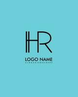 HR Initial minimalist modern abstract logo vector