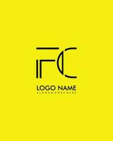 FC Initial minimalist modern abstract logo vector