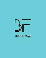 BF Initial minimalist modern abstract logo vector