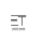 ET Initial minimalist modern abstract logo vector