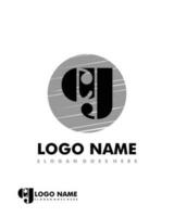 Initial CY negative space logo with circle template vector