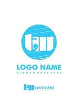 Initial TW negative space logo with circle template vector