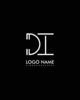 DI Initial minimalist modern abstract logo vector