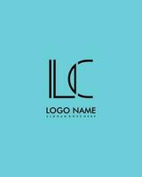 lc inicial minimalista moderno resumen logo vector