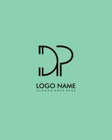 DP Initial minimalist modern abstract logo vector