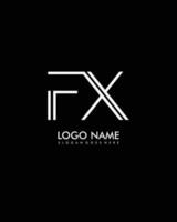 fx inicial minimalista moderno resumen logo vector